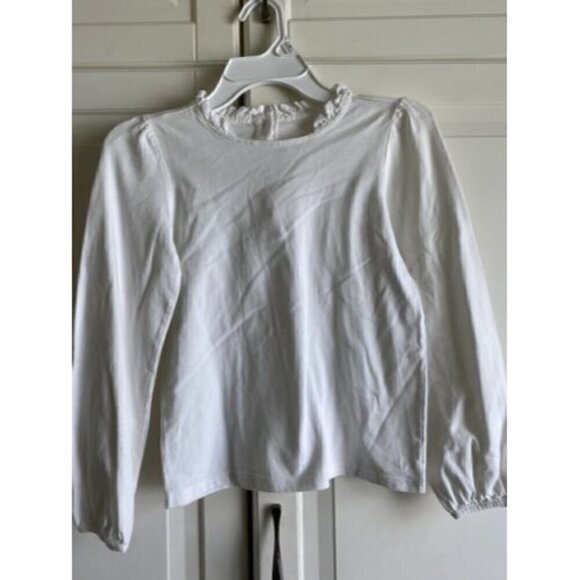 Janie and Jack Other - Janie And‎ Jack Classics Ivory Cream Ruffle Blouse Top L/S Shirt Girl’s Size 8